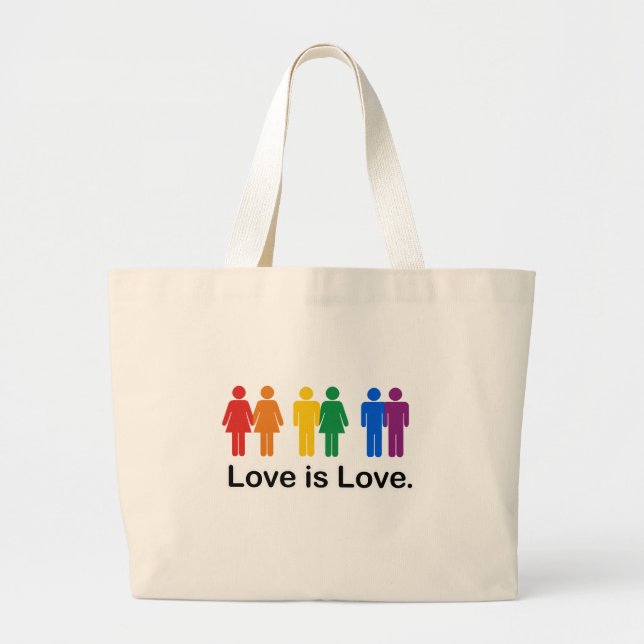 Grand Tote Bag L'amour est amour (Devant)