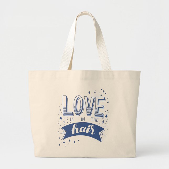 Grand Tote Bag L'amour est dans les cheveux (Devant)