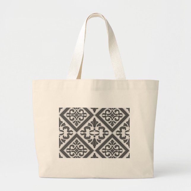 Grand Tote Bag Latis Motif géométrique (Devant)