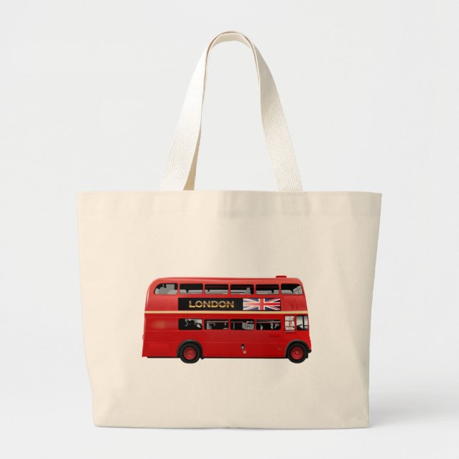 Grand Tote Bag L'autobus de Londres (Devant)