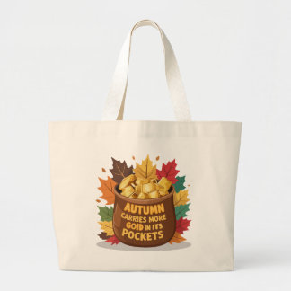 Grand Tote Bag "L'automne porte plus d'or dans ses poches"