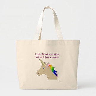 Grand Tote Bag L'axiome du choix fait des licornes !