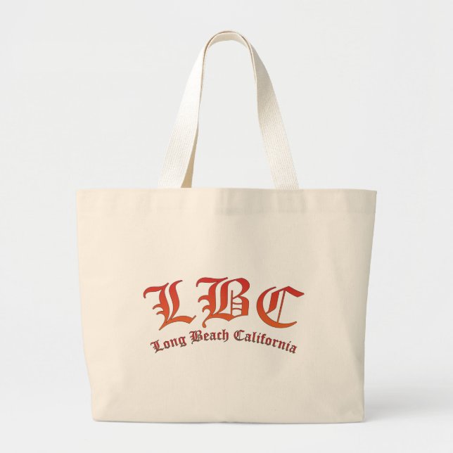 Grand Tote Bag LBC - Long Beach la Californie (Devant)