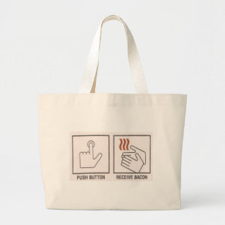 Grand Tote Bag Le bouton poussoir, reçoivent le lard