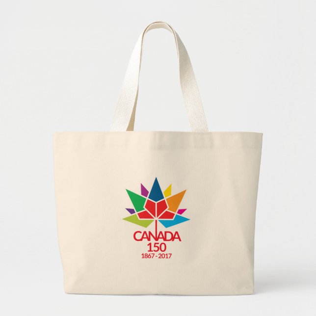 Grand Tote Bag Le Canada 150 célébrant 150 ans (Devant)