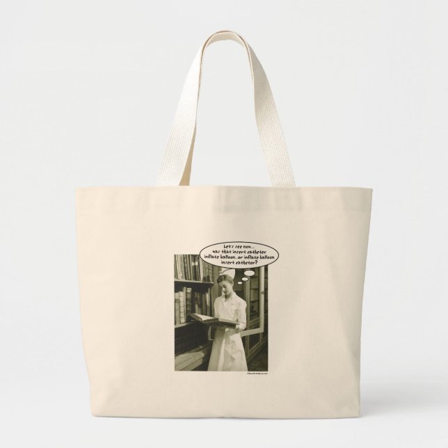 Grand Tote Bag Le cathéter d'insertion gonflent le ballon ou (Devant)