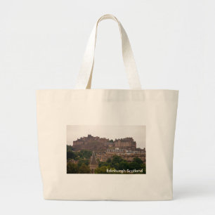 Grand Tote Bag Le château d'Édimbourg à l'écart Personnalisez