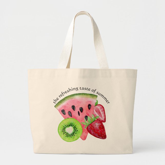 Grand Tote Bag Le goût rafraîchissant de l'été (Devant)