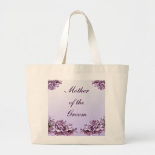 Grand Tote Bag Le lilas floral fleurit la mère de mariage du