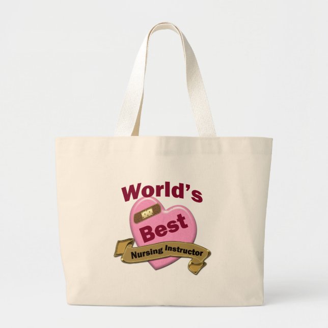 Grand Tote Bag Le meilleur instructeur des soins du monde (Devant)