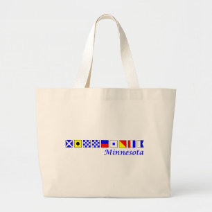 Grand Tote Bag Le Minnesota a orthographié dans l'alphabet