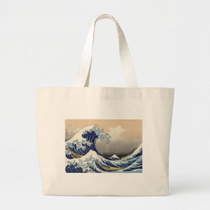 Grand Tote Bag Le mont Fuji vintage et vague