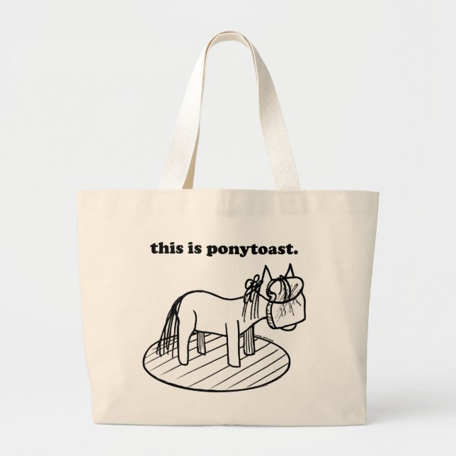 Grand Tote Bag Le Ponytoast original ! (Devant)
