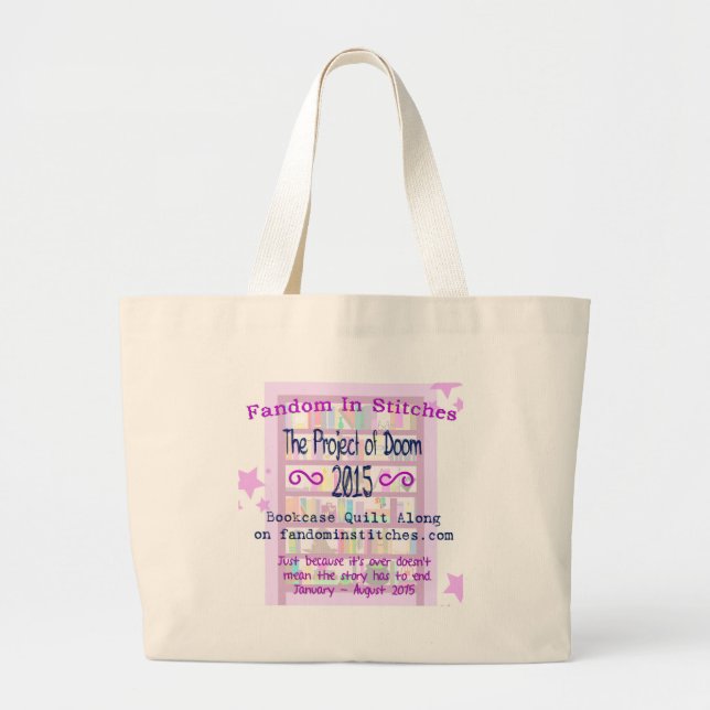 Grand Tote Bag Le projet de l'édredon de bibliothèque de sort (Devant)