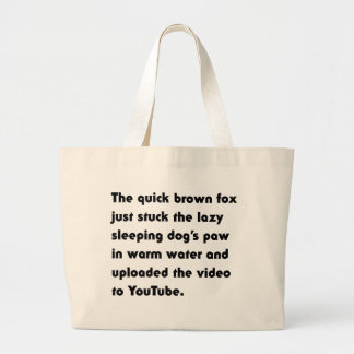 Grand Tote Bag Le Renard Brun Rapide Vient de Coller... T-Shirt P