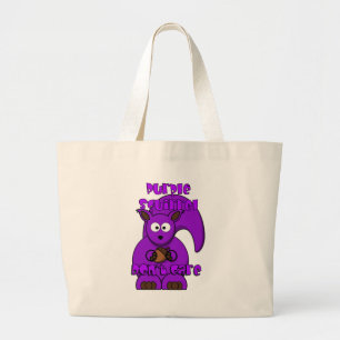Grand Tote Bag L'écureuil pourpre s'en fiche
