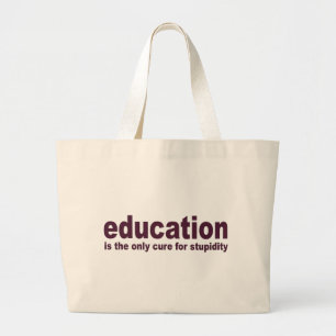 Grand Tote Bag L'éducation est le remède