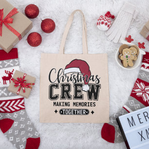 Grand Tote Bag L'équipage de Noël fait des souvenirs ensemble
