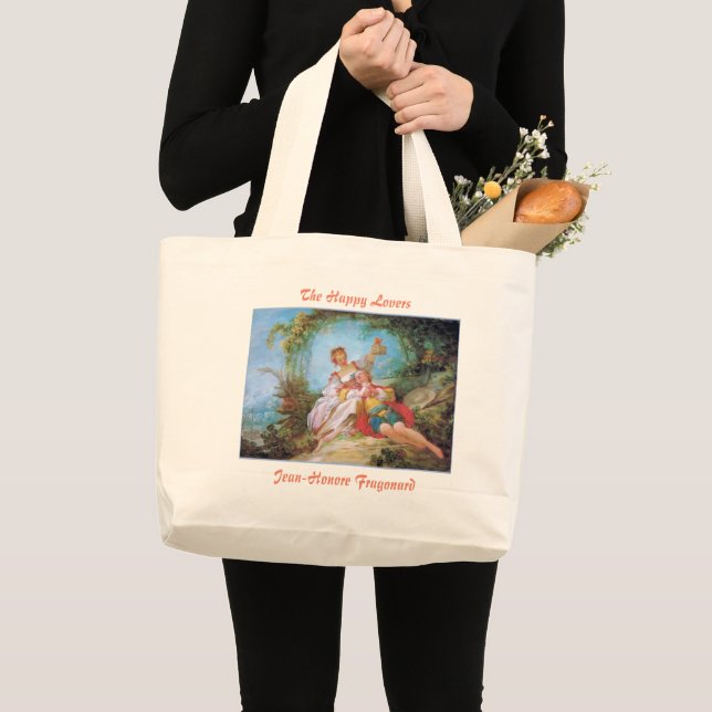 Grand Tote Bag Les amoureux du bonheur - Canvas Fourre-tout (Devant (produit))