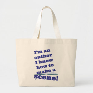 Grand Tote Bag Les auteurs peuvent faire une scène Epic Novel log