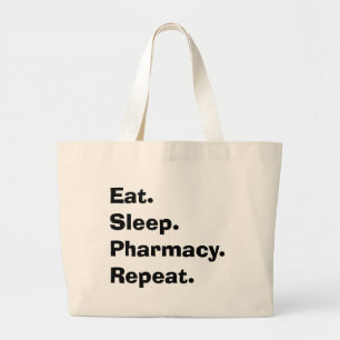 Grand Tote Bag Les cadeaux drôles de pharmacien "mangent,