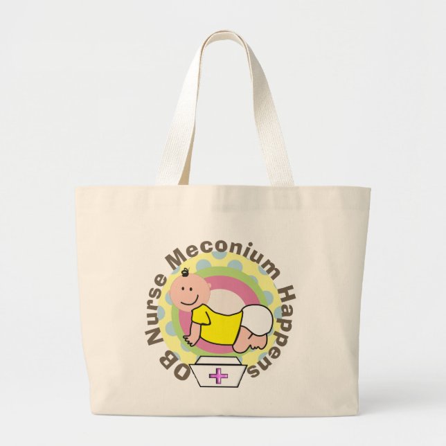 Grand Tote Bag Les cadeaux "Meconium d'infirmière d'OB se produit (Devant)