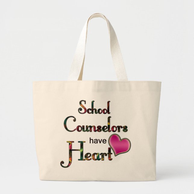 Grand Tote Bag Les conseillers d'école ont le coeur (Devant)