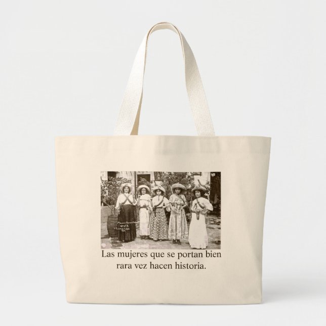 Grand Tote Bag Les femmes bien comportées font rarement (Devant)