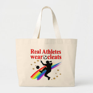 GRAND TOTE BAG LES FILLES DE FOOTBALL SONT LES MEILLEURES ATHLÈTE
