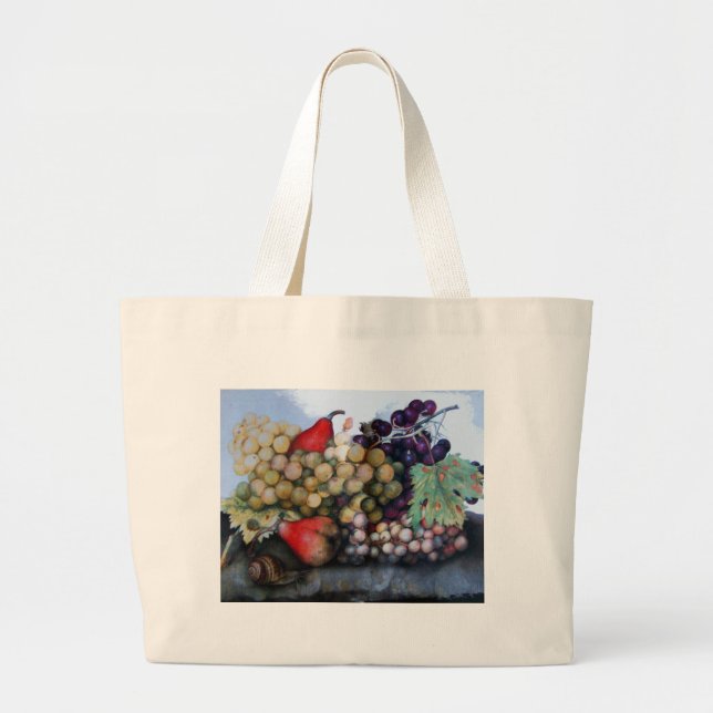 GRAND TOTE BAG LES FRUITS DE SAISON LES RAISINS ET LES PEURS (Devant)