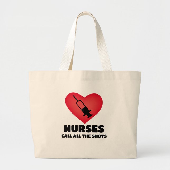 Grand Tote Bag Les infirmières appellent les coups Jumbo Fourre-t (Devant)