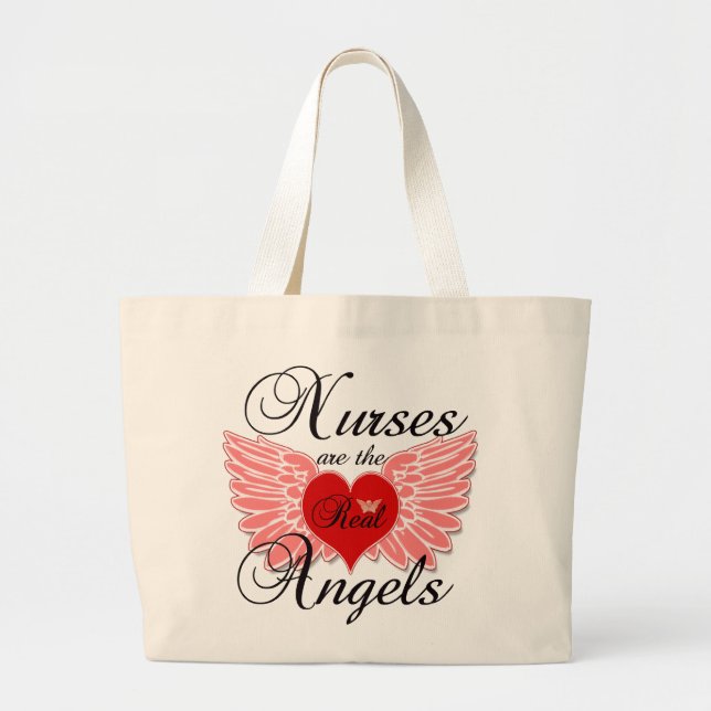 Grand Tote Bag Les infirmières sont les vrais anges (Devant)