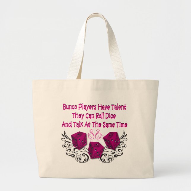 Grand Tote Bag les joueurs de bunco ont le talent #2 (Devant)