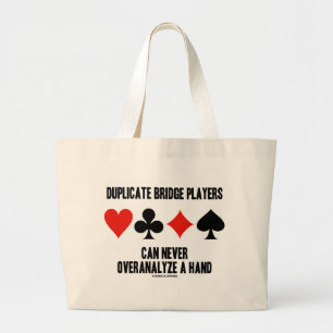 Grand Tote Bag Les joueurs de pont en double peuvent jamais pas