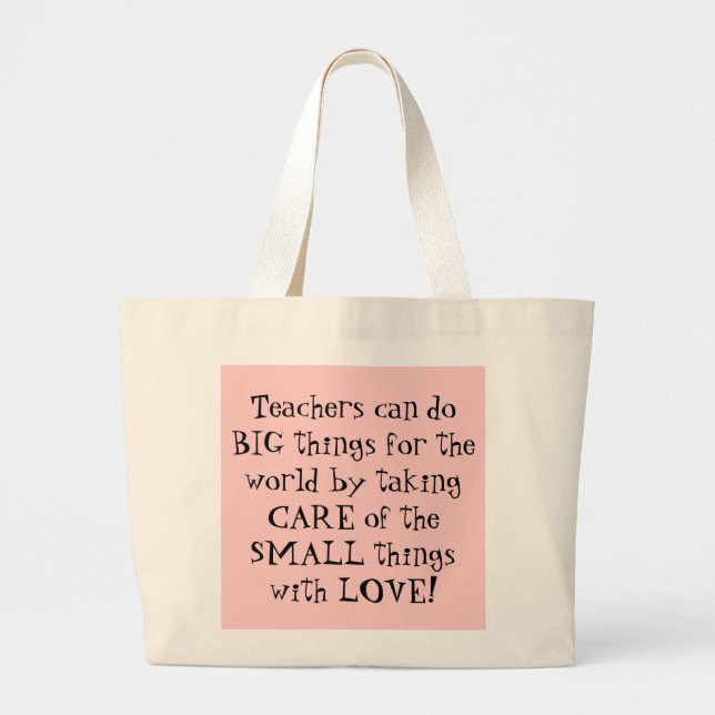 Grand Tote Bag Les professeurs peuvent faire de GRANDES choses (Devant)