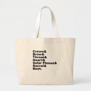 Grand Tote Bag Les sept chakras de l'hindouisme et du rituel hind
