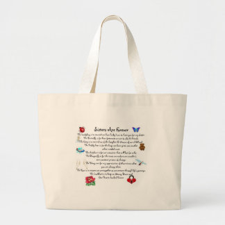 Grand Tote Bag Les soeurs sont pour toujours poème