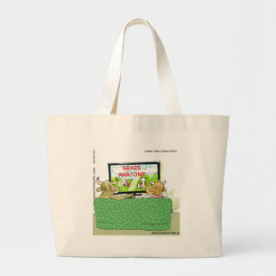 Grand Tote Bag Les vaches divertissantes amusantes