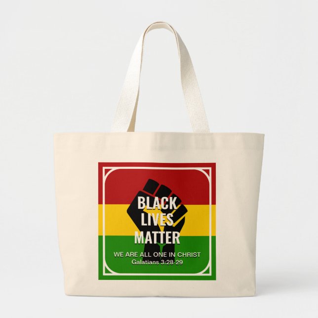Grand Tote Bag LES VIES NOIRES COMPTENT TOUTES CHEZ CHRIST Christ (Devant)