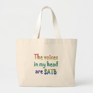 Grand Tote Bag Les voix dans ma tête sont SATB