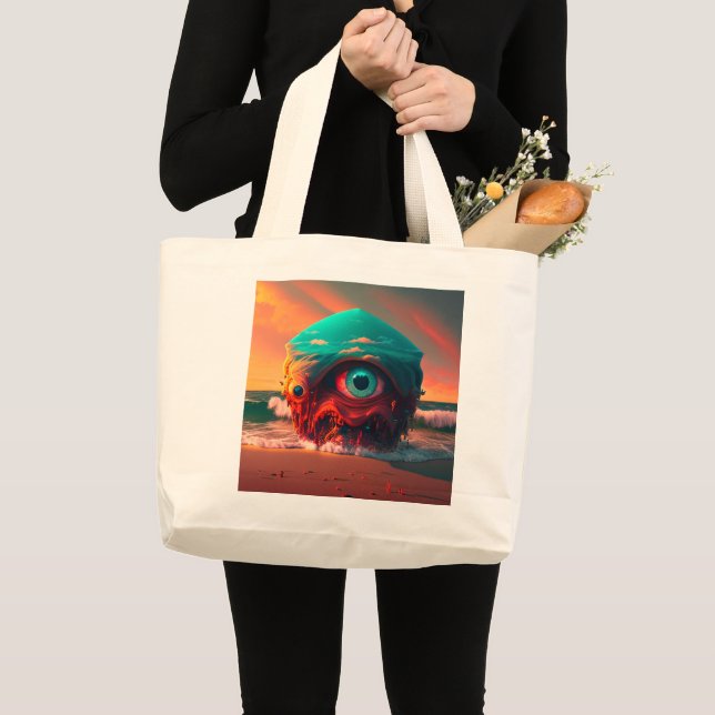 Grand Tote Bag Les yeux sanglants (Devant (produit))