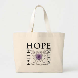 Grand Tote Bag L'espoir croient la foi - maladie de Crohn