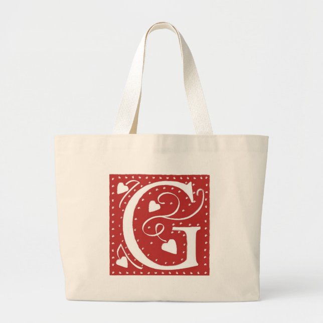 Grand Tote Bag LETTRE COEUR mariage G (Devant)