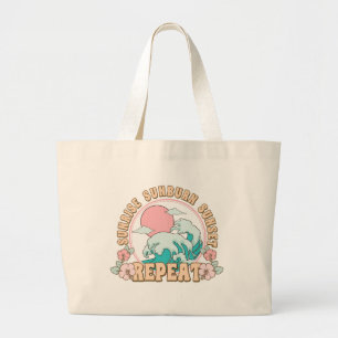 Grand Tote Bag Lever de soleil Coup de soleil Coucher de soleil R