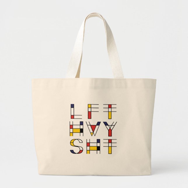 Grand Tote Bag LFT HVY SHT ascenseur lourd, gym (Devant)