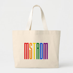 Grand Tote Bag LGBT Amsterdam Gay pride néerlandais Rainbow Text 