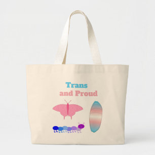 Grand Tote Bag LGBTQIA Transgenre Fierté Caterpillar to Butfly