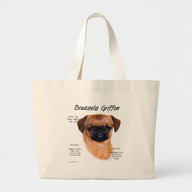 Grand Tote Bag L'histoire mouvementée du Griffon bruxellois (Devant)