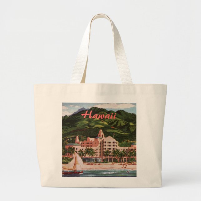 Grand Tote Bag L'hôtel Royal Hawaiian (Devant)