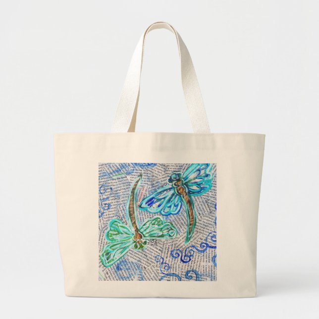 Grand Tote Bag Libellules (Devant)